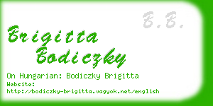 brigitta bodiczky business card